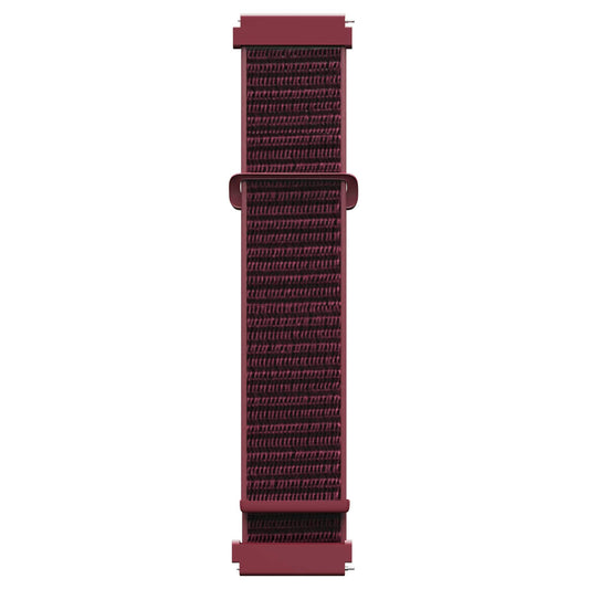 Nylonarmband Sport 22mm - Vinröd