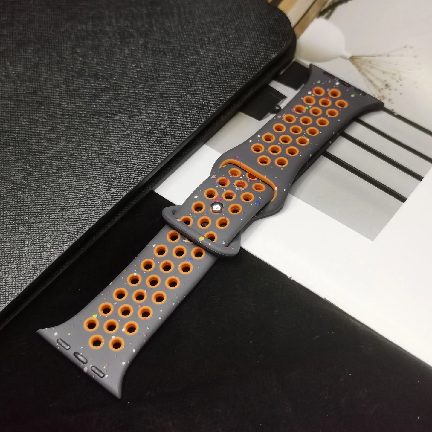 Sportarmband för Apple Watch - Blått och Orange