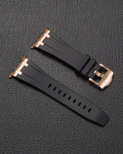 Band for Apple Watch Black with Rose Gold details 