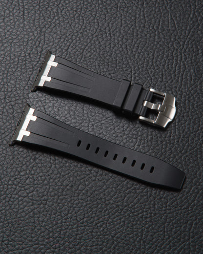 Band for Apple Watch Black with Silver details