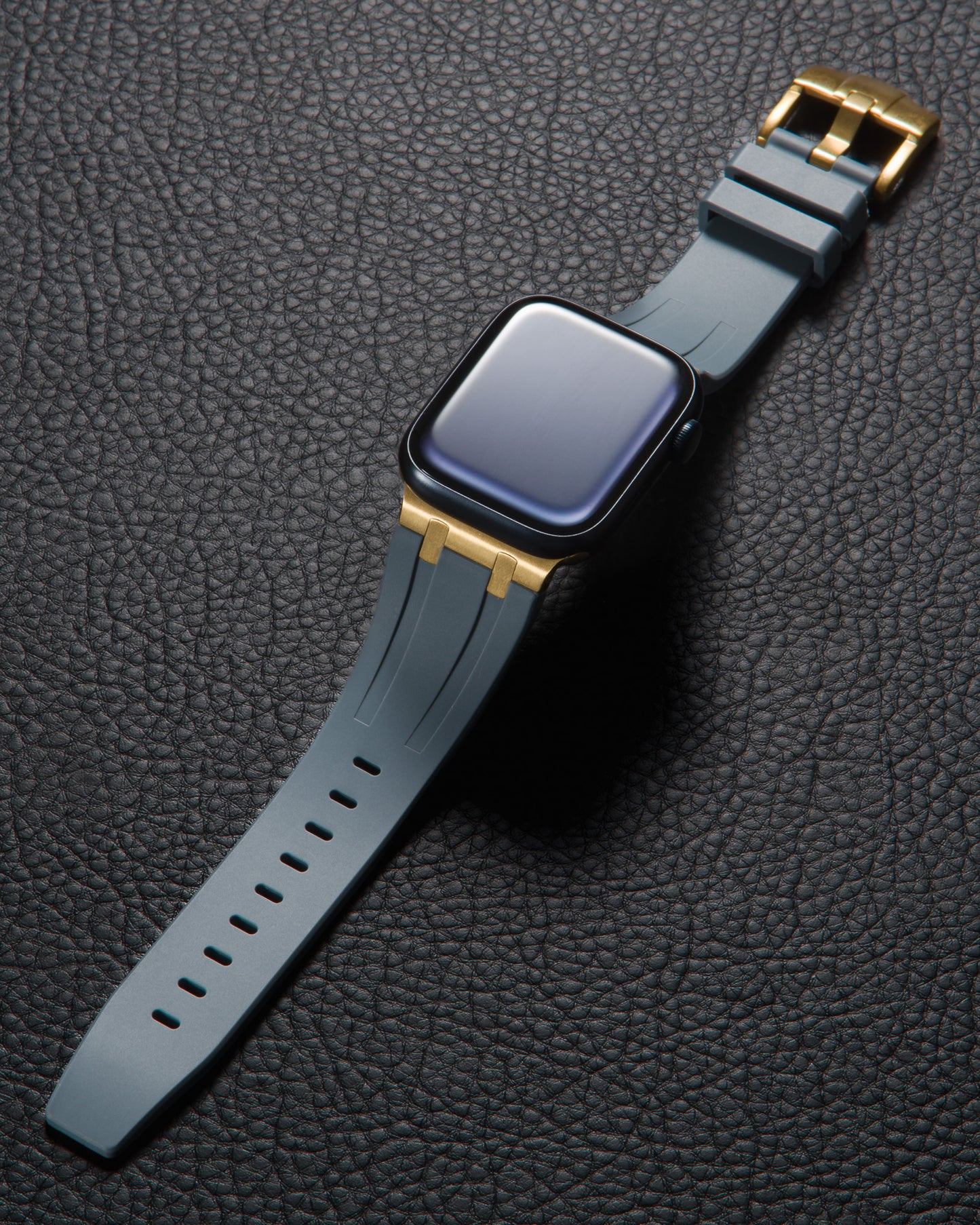 Grey band for Apple Watch with Gold Pin Buckle