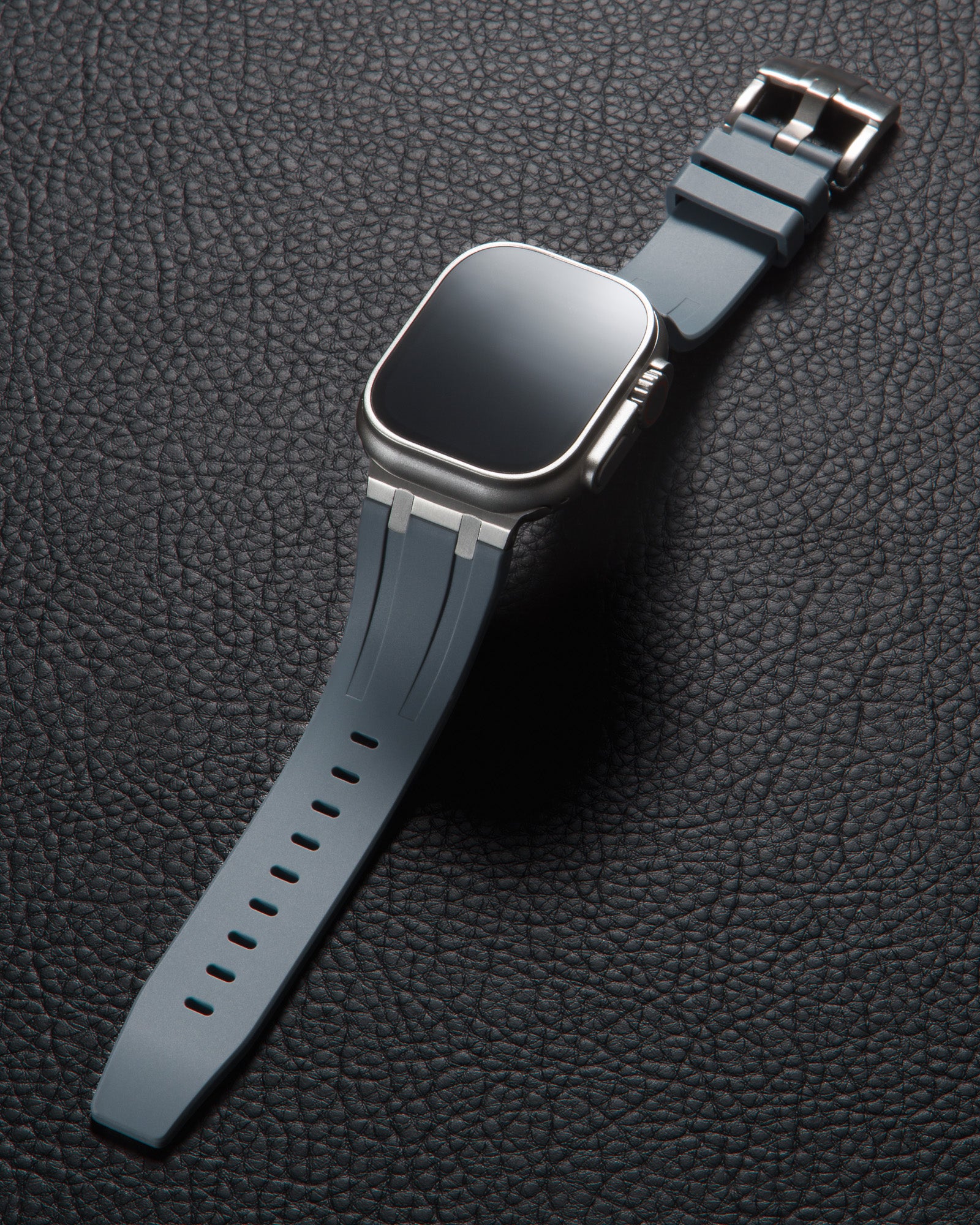 Grey band for Apple Watch with Silver Pin Buckle