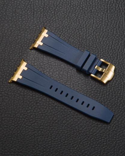 Band for Apple Watch Navy Blue with Gold details