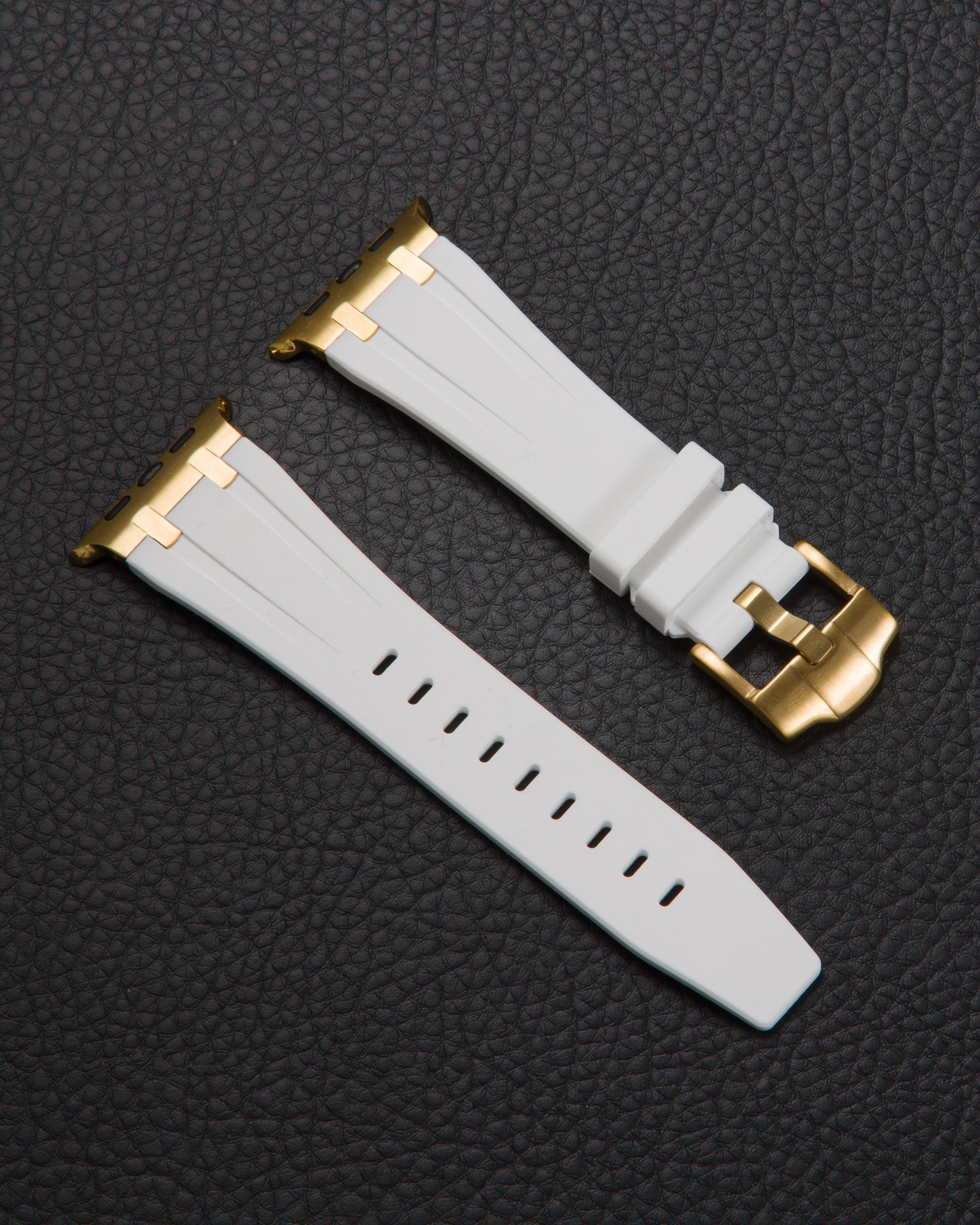 Band for Apple Watch White with Gold details