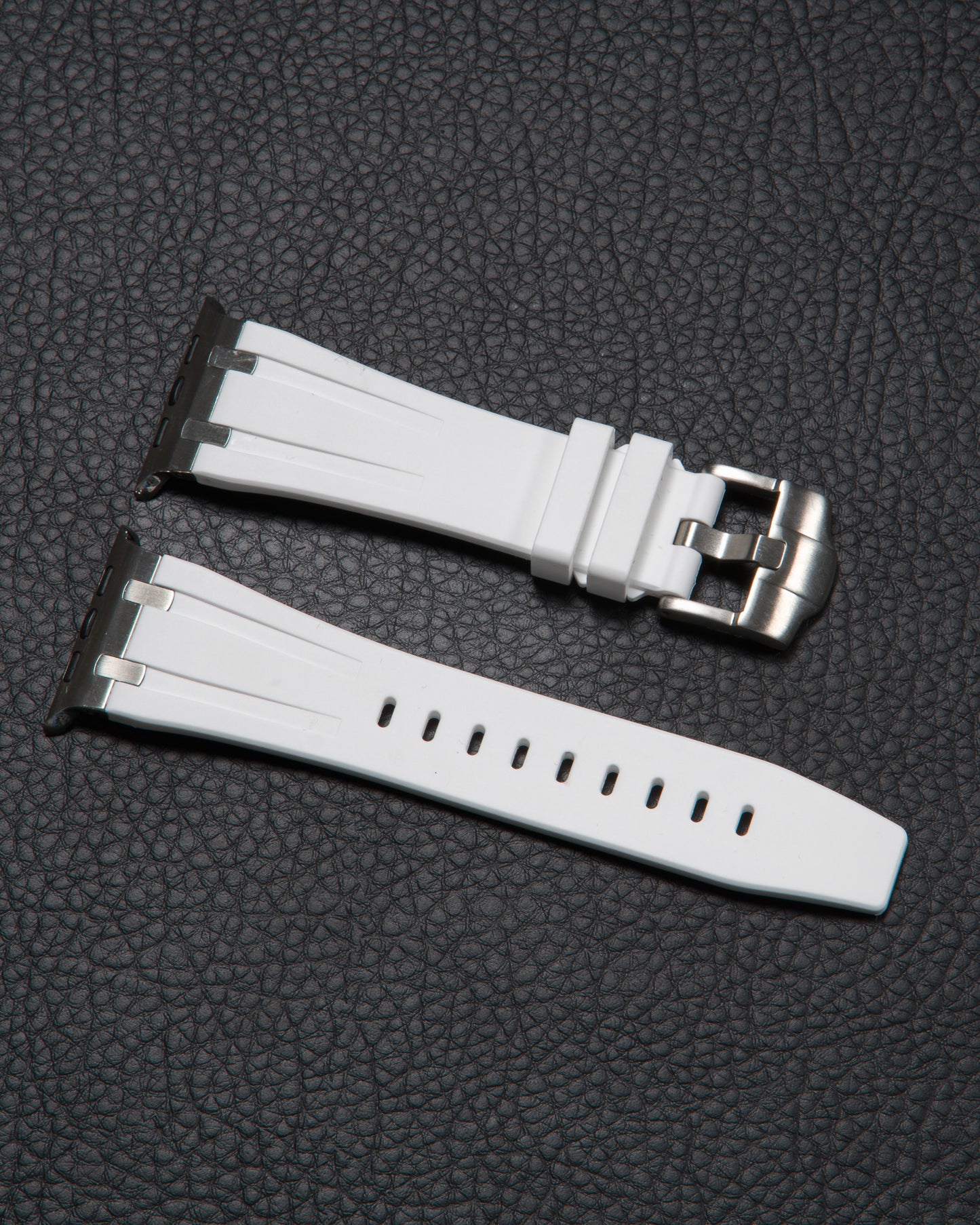 Band for apple watch White with Silver Pin Buckle