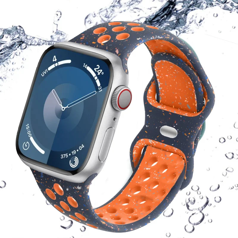 Sportarmband för Apple Watch - Blått och Orange